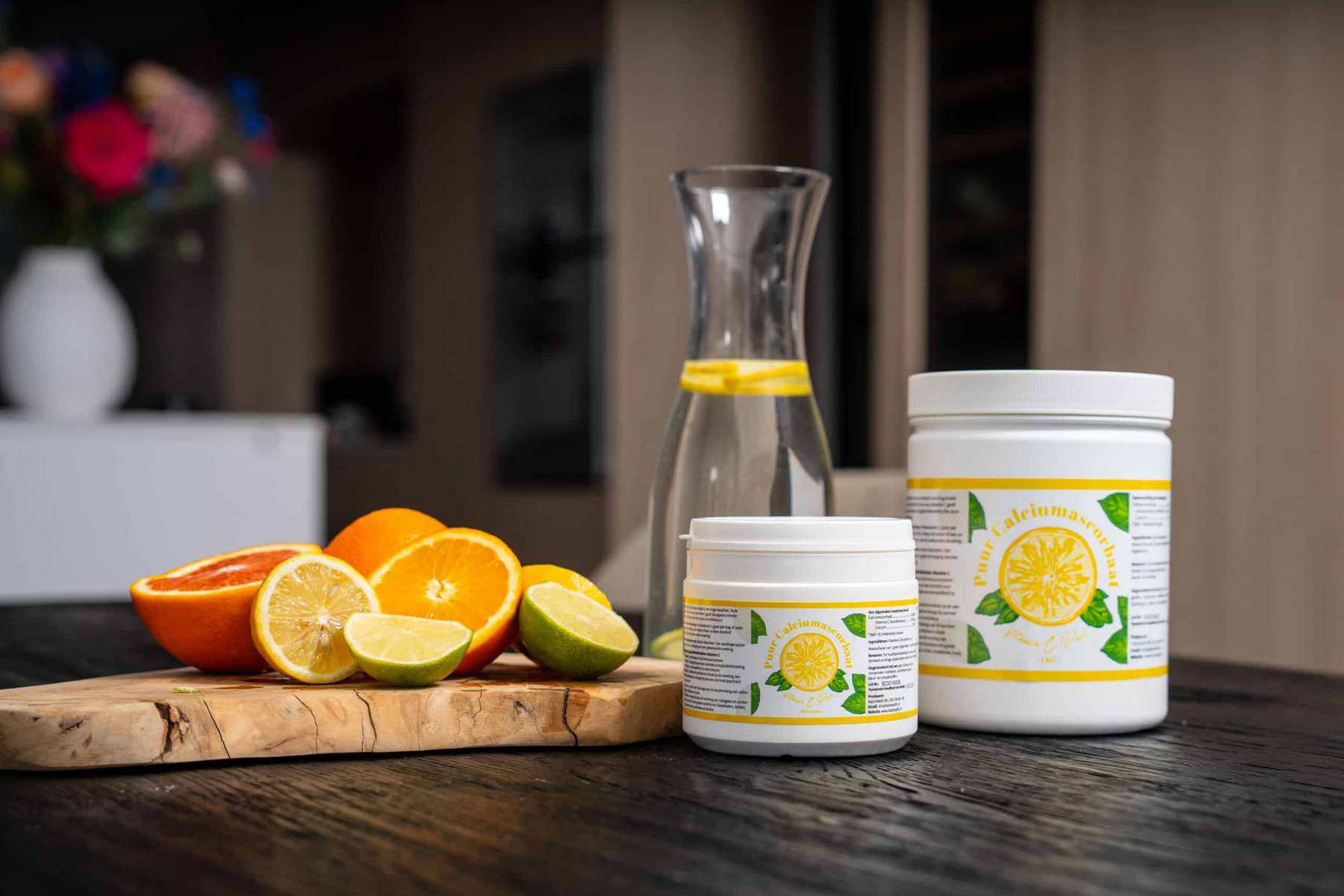 Onze calciumascorbaat poeder, ontwikkeld en getest naar standaard van farmaceutische topkwaliteit.