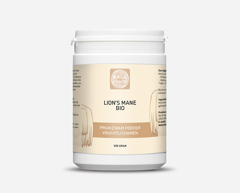 Lion's Mane Organic Powder 2 500 gr. Lion's Mane BIO Poeder van Kala Health